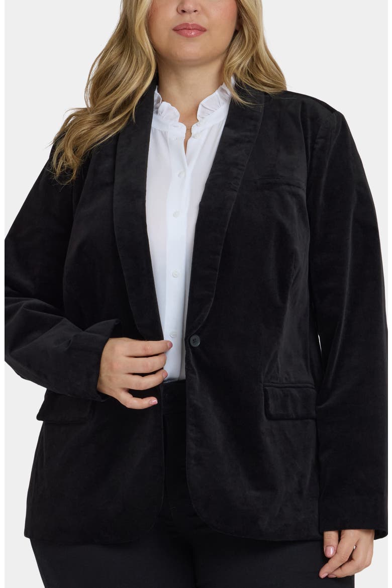Velveteen Tuxedo Jacket, Main, color, BLACK