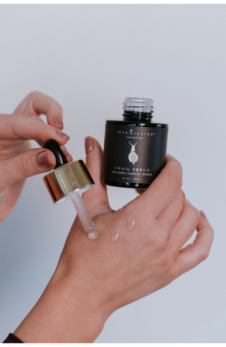 Intoxicated Cosmetics Snail Serum | 1 fl.oz./30ml | Hydrating & Anti-Aging Skincare Treatment with Vegan Snail Venom Peptide & Vegan Snail Mucin, Alternate, color, NO COLOR