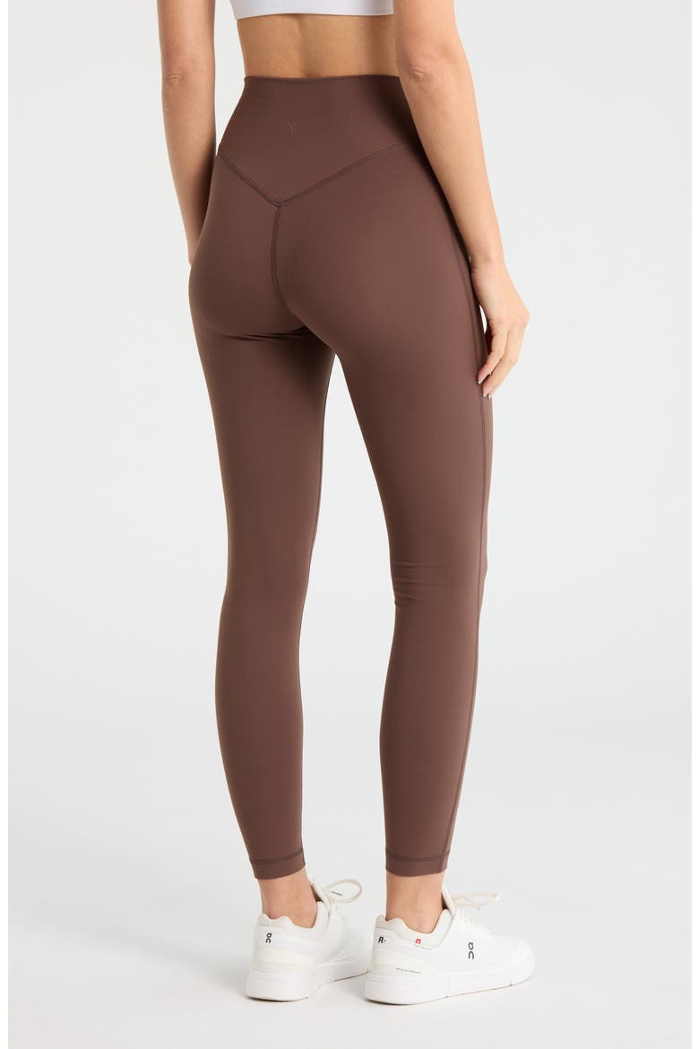 SKN High Waist Leggings, Alternate, color, CLASSIC BROWN