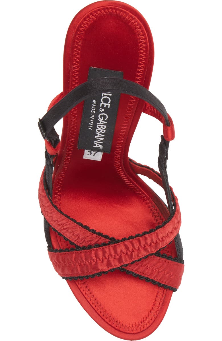 Dolce&Gabbana Satin Slingback Sandal, Alternate, color,