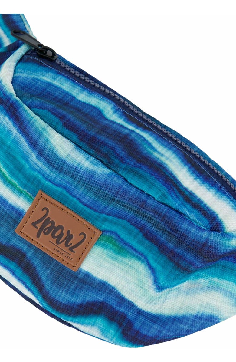 Deux par Deux Boy's Printed Fanny Pack Blue Wave And Black, Alternate, color,