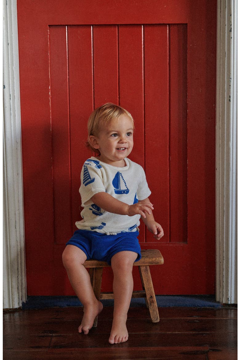 Kids' River Organic Cotton Terry Cloth T-Shirt, Alternate, color, REGATTA PRINT TERRY