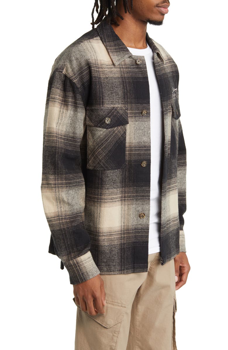 Saturdays NYC Driessen Stretch Flannel Overshirt, Alternate, color, 