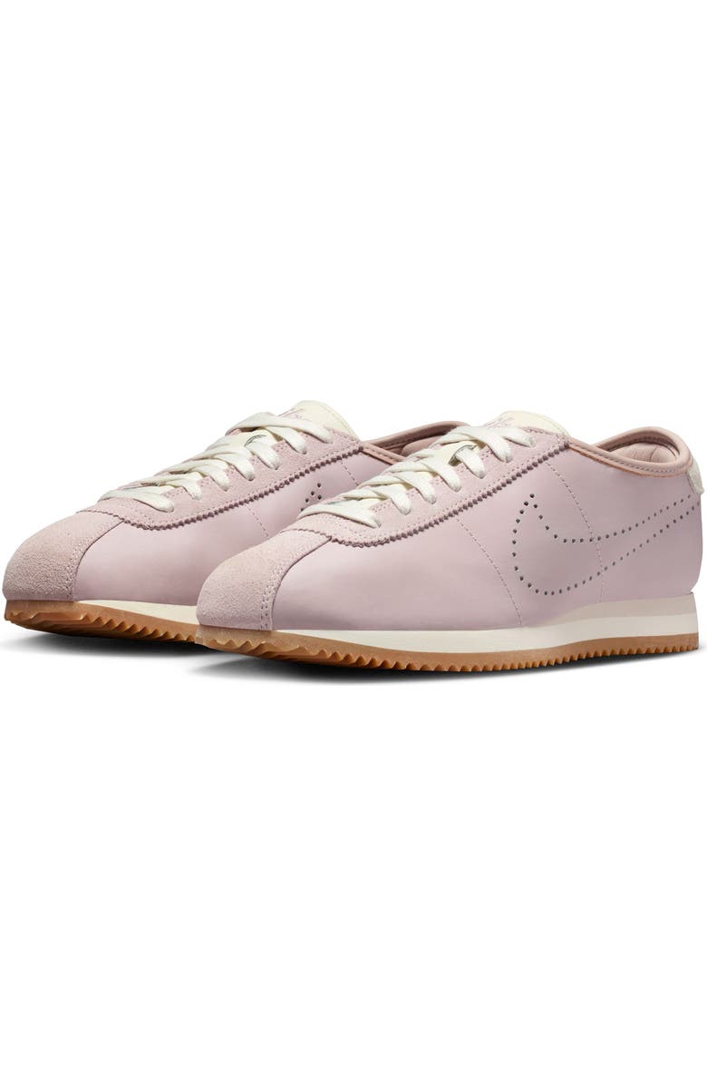 Nike Cortez Leather Sneaker, Main, color, Particle Rose/ Brown/ Sail