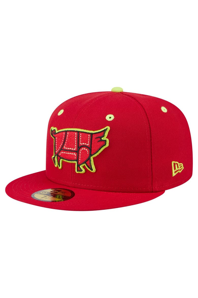 Men's New Era Red Columbia Fireflies Copa de la Diversión 59FIFTY Fitted Hat, Main, color, Red