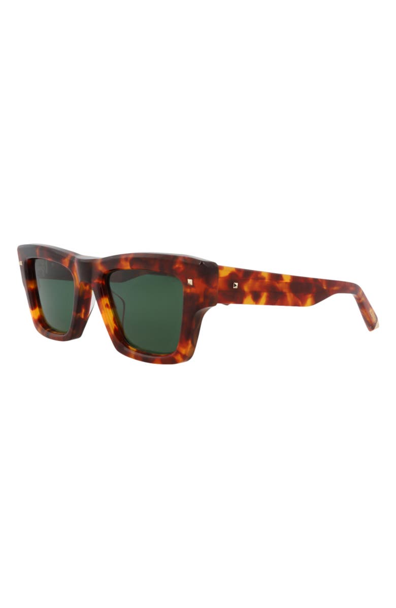 Valentino 53mm Square Sunglasses, Alternate, color, Tortoise Tortoise Green