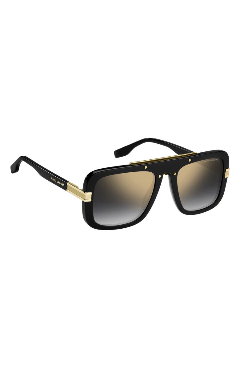 Marc Jacobs 55mm Gradient Rectangle Sunglasses, Alternate, color,