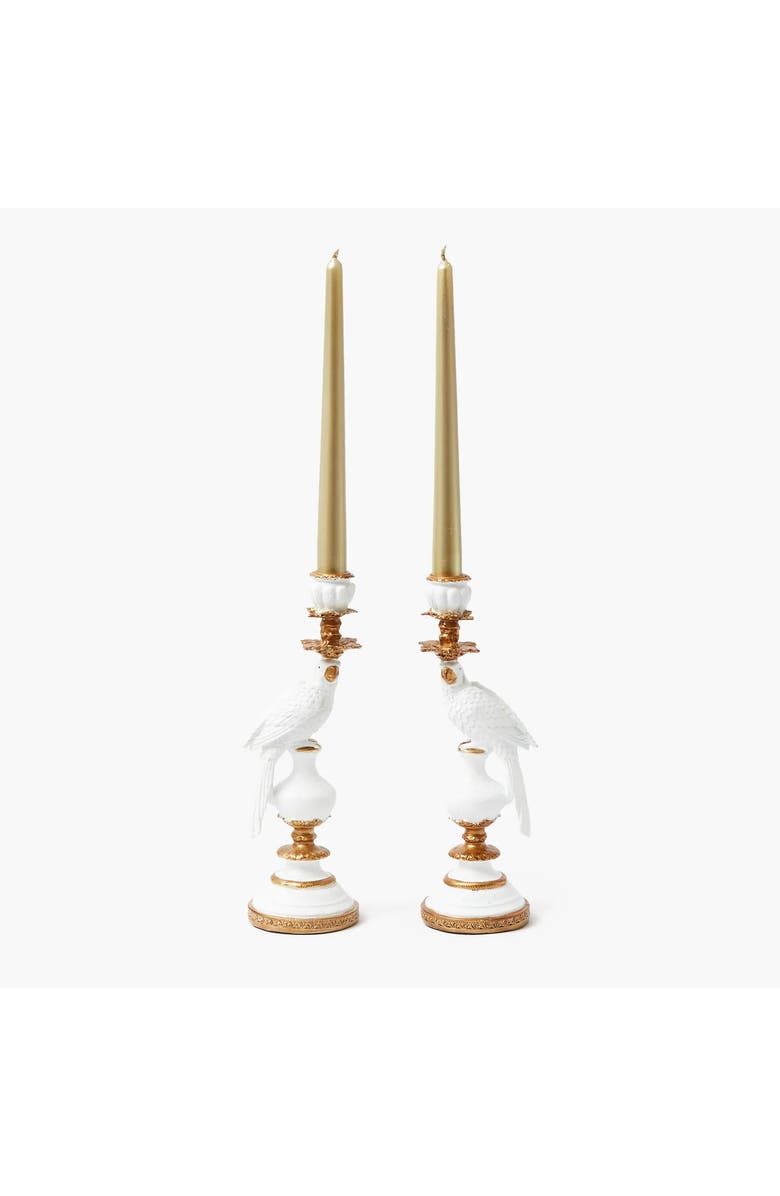 Mrs. Alice Small Parrot Candle Holder, Main, color, White