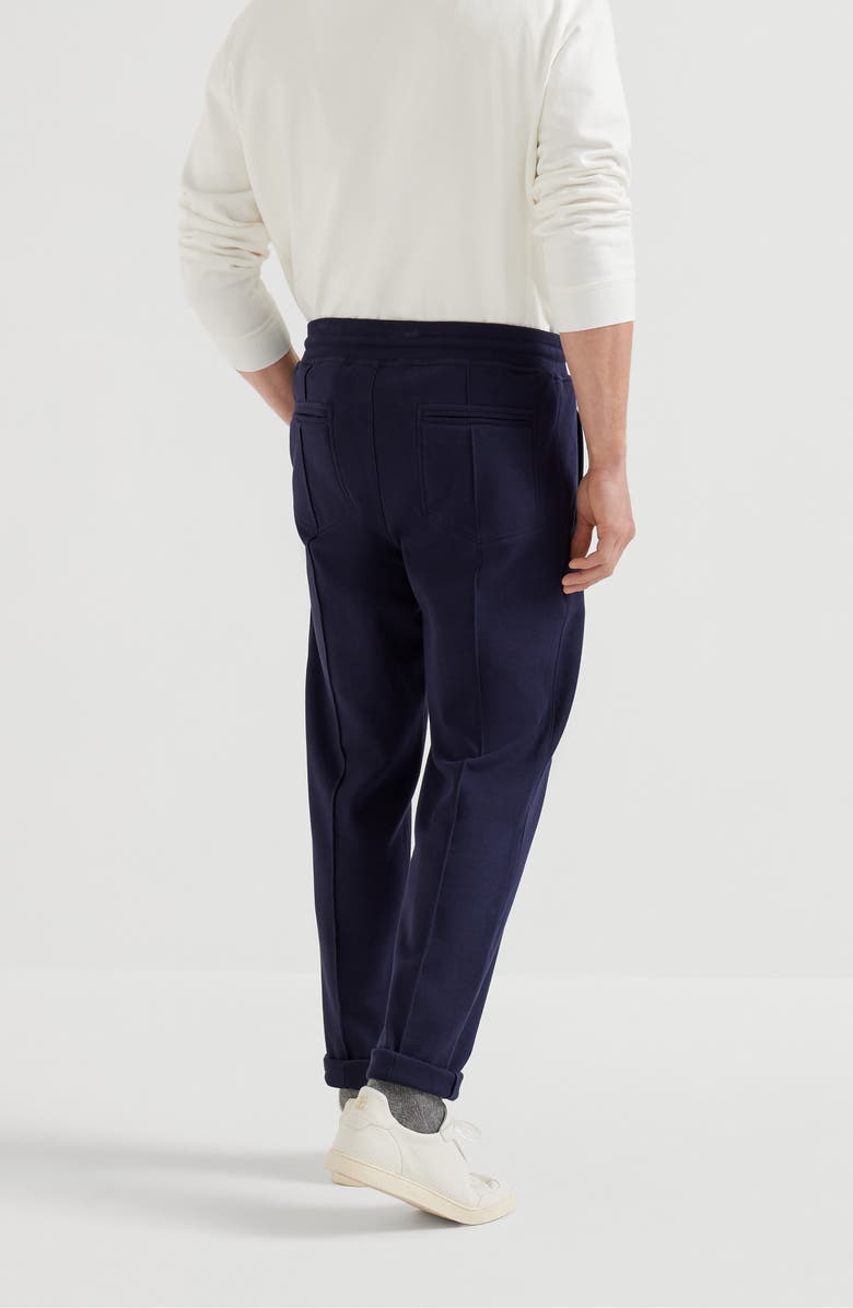 Brunello Cucinelli French terry trousers, Alternate, color, Cobalt