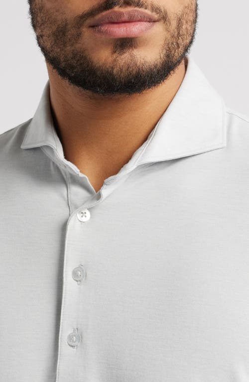 Johnnie-o Idris Top Shelf Heathered Polo In Light Gray