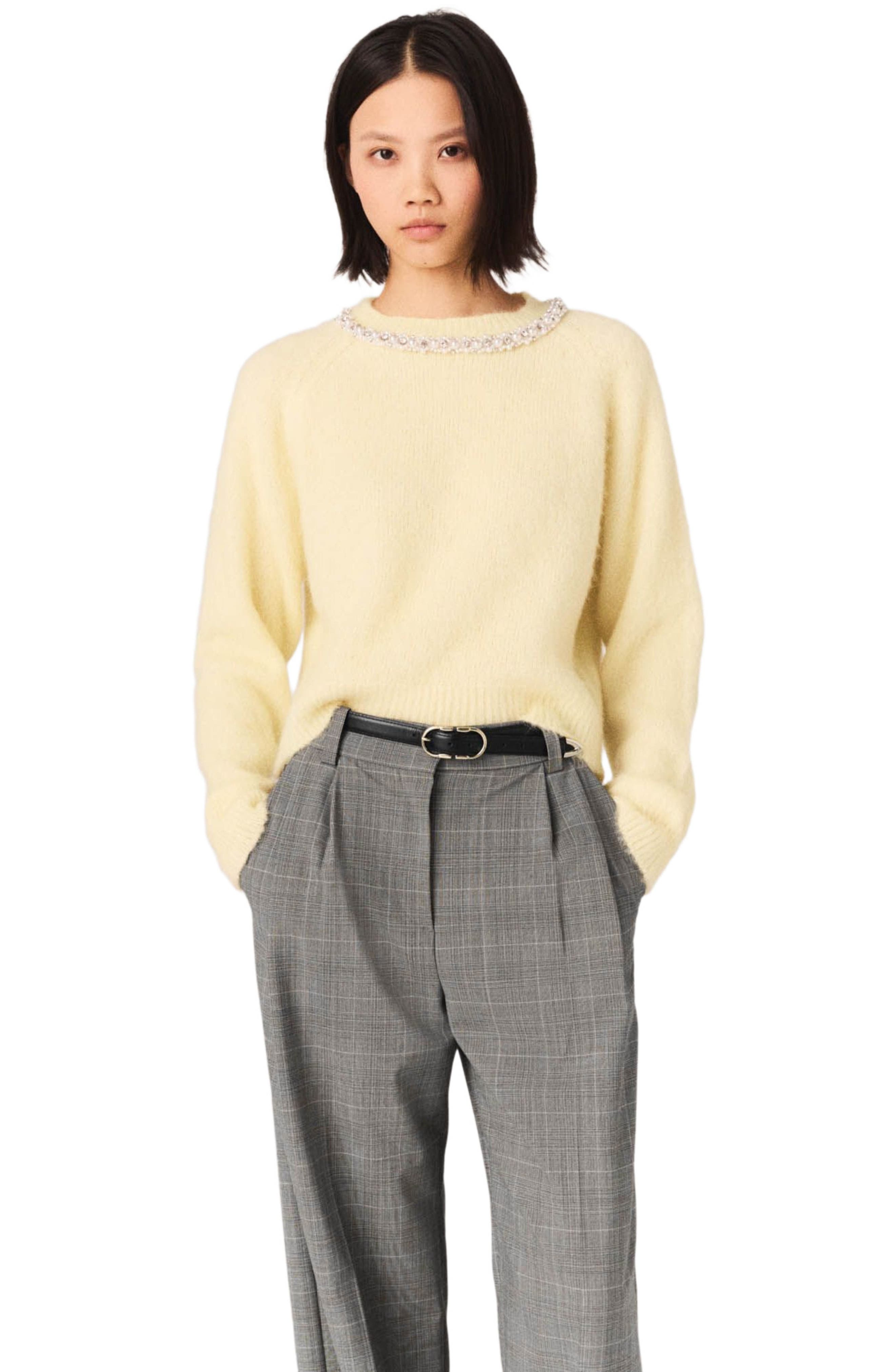 Removable jewel collar sweater - image 3