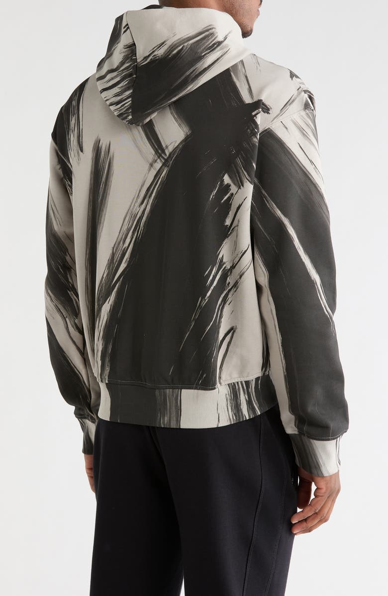 Helmut Lang Feather Cotton French Terry Hoodie, Alternate, color, Grey