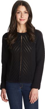 1.STATE Loose Knit Crewneck Sweater