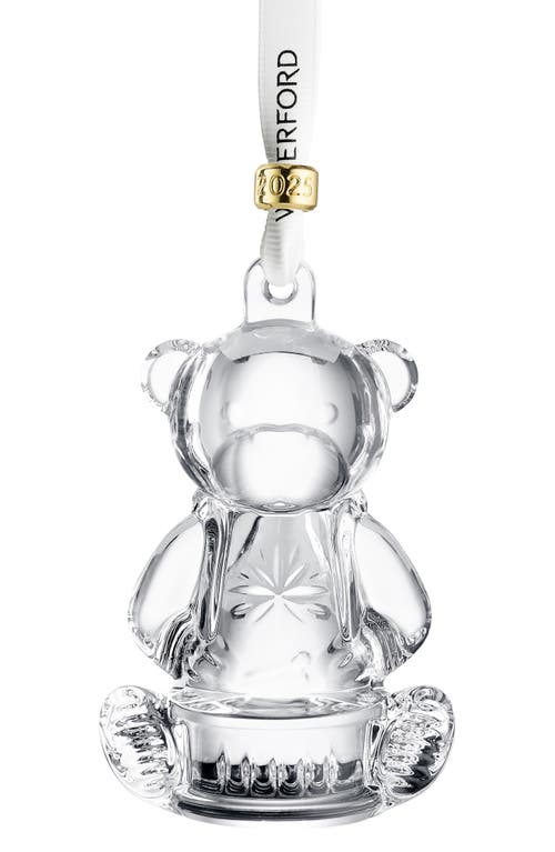 Waterford 2025 Baby's First Bear Crystal Ornament In Transparent