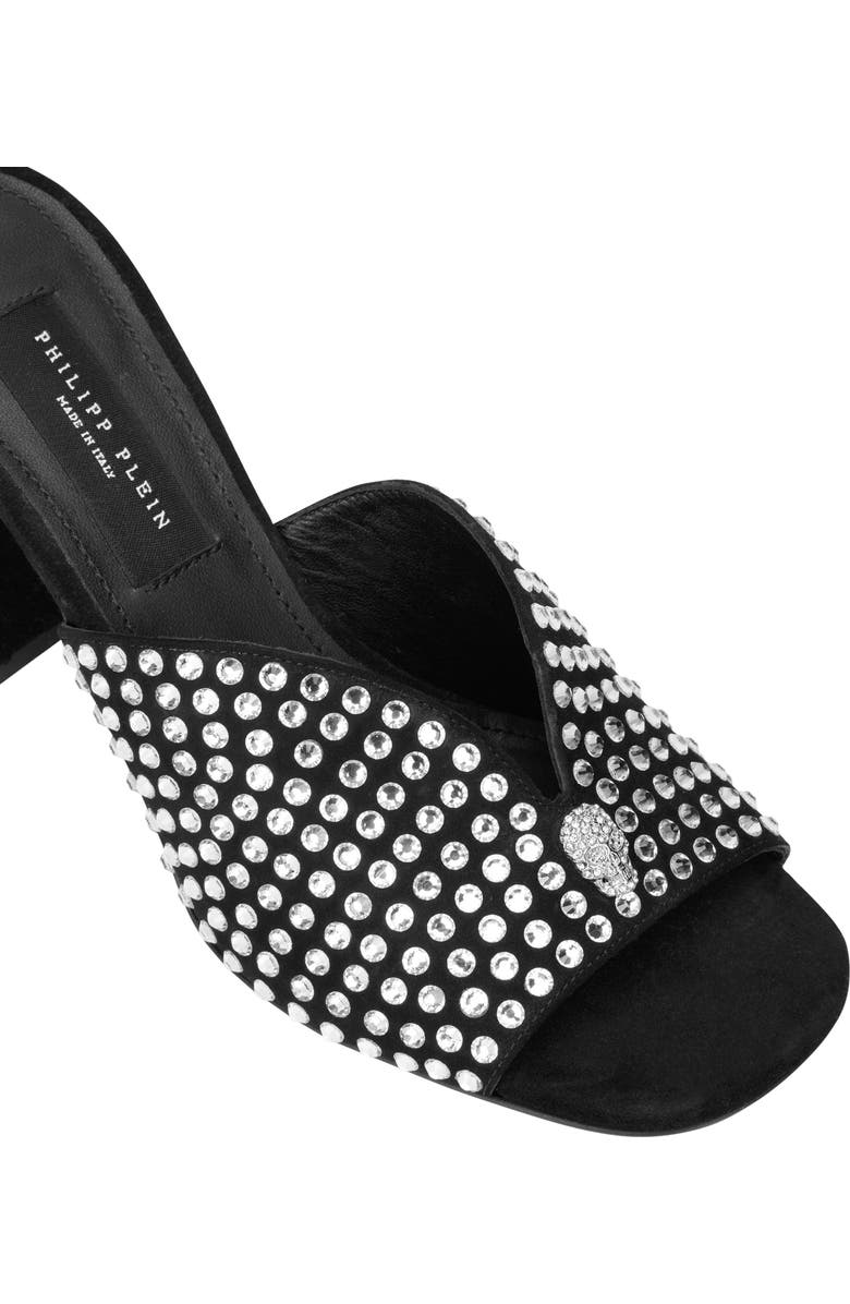 PHILIPP PLEIN Suede Platform Sandals Strass Women, Alternate, color, Black