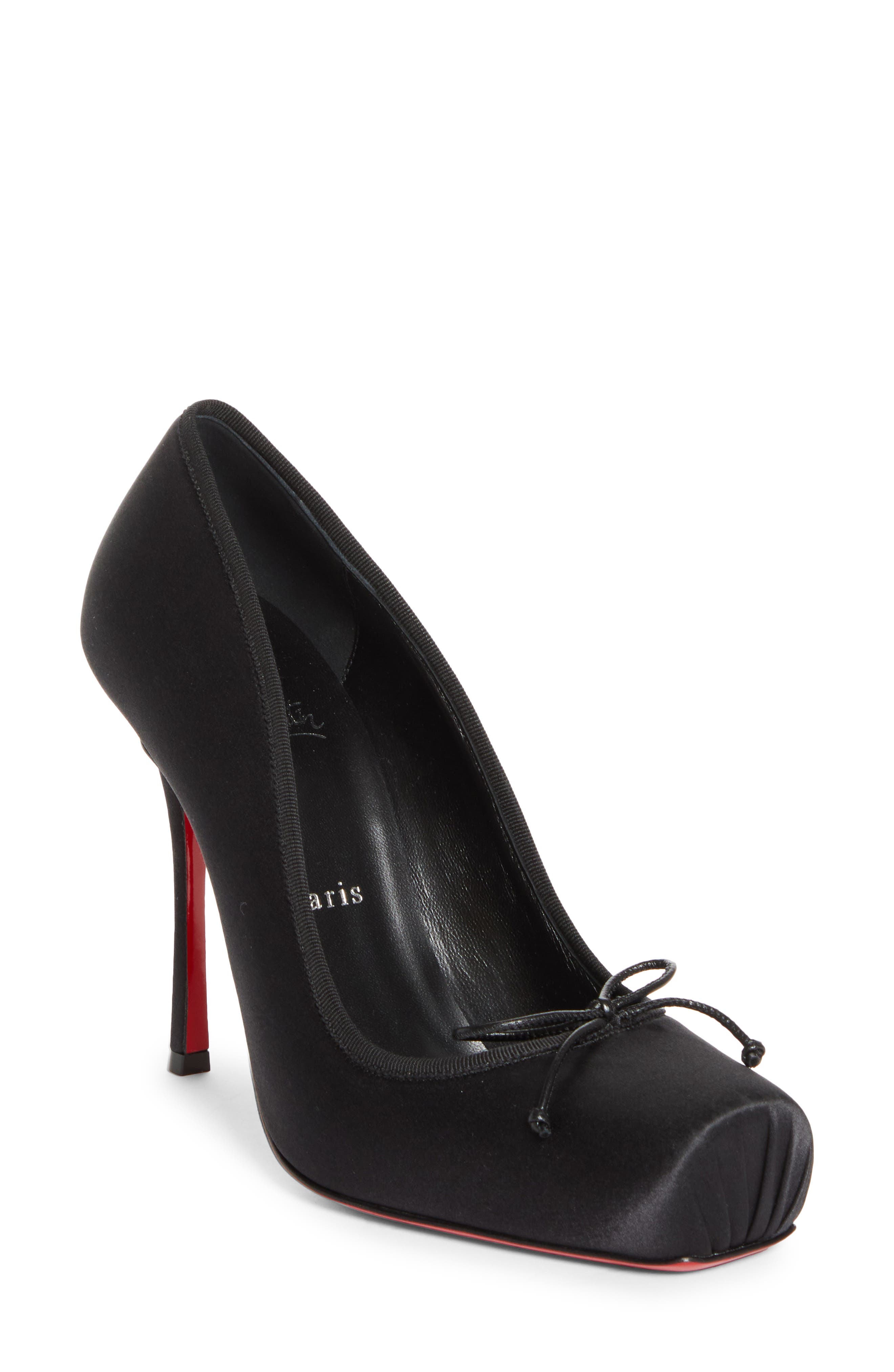 Christian Louboutin Cassia Square Toe Pump, Main, color, Black
