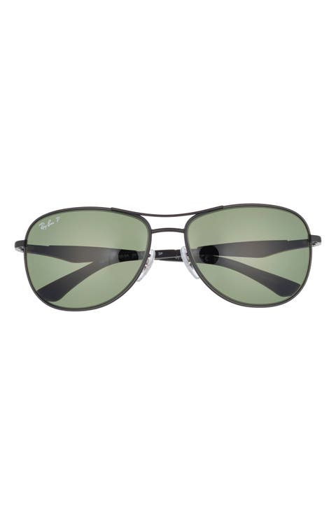 59mm Polarized Aviator Sunglasses