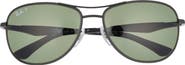Ray-Ban 59mm Polarized Aviator Sunglasses