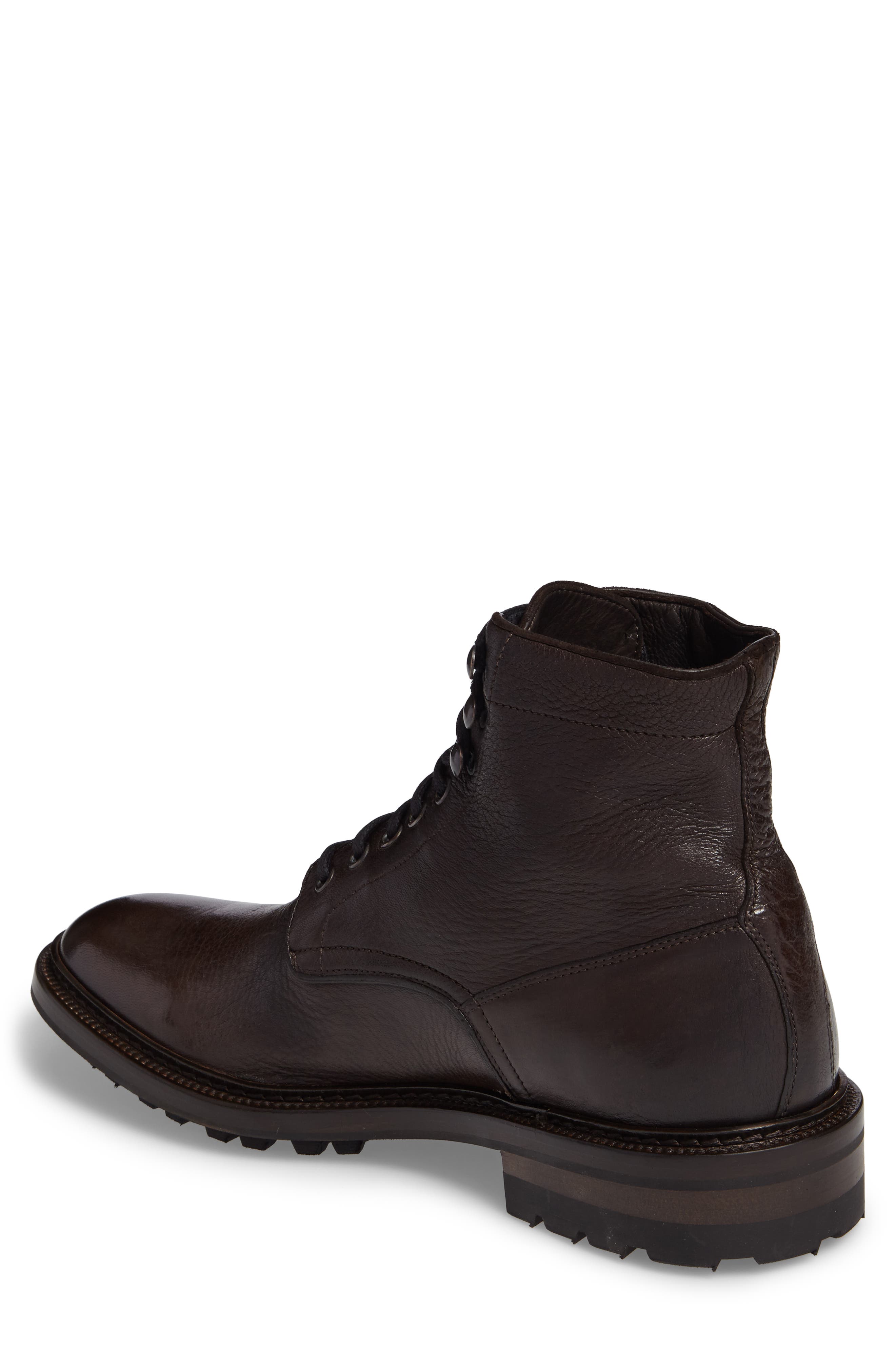 Greyson Plain Toe Boot, Alternate, color, DARK BROWN