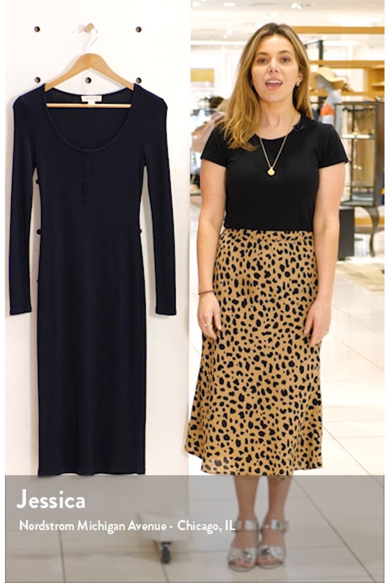 Ribbed Henley Midi Dress video
