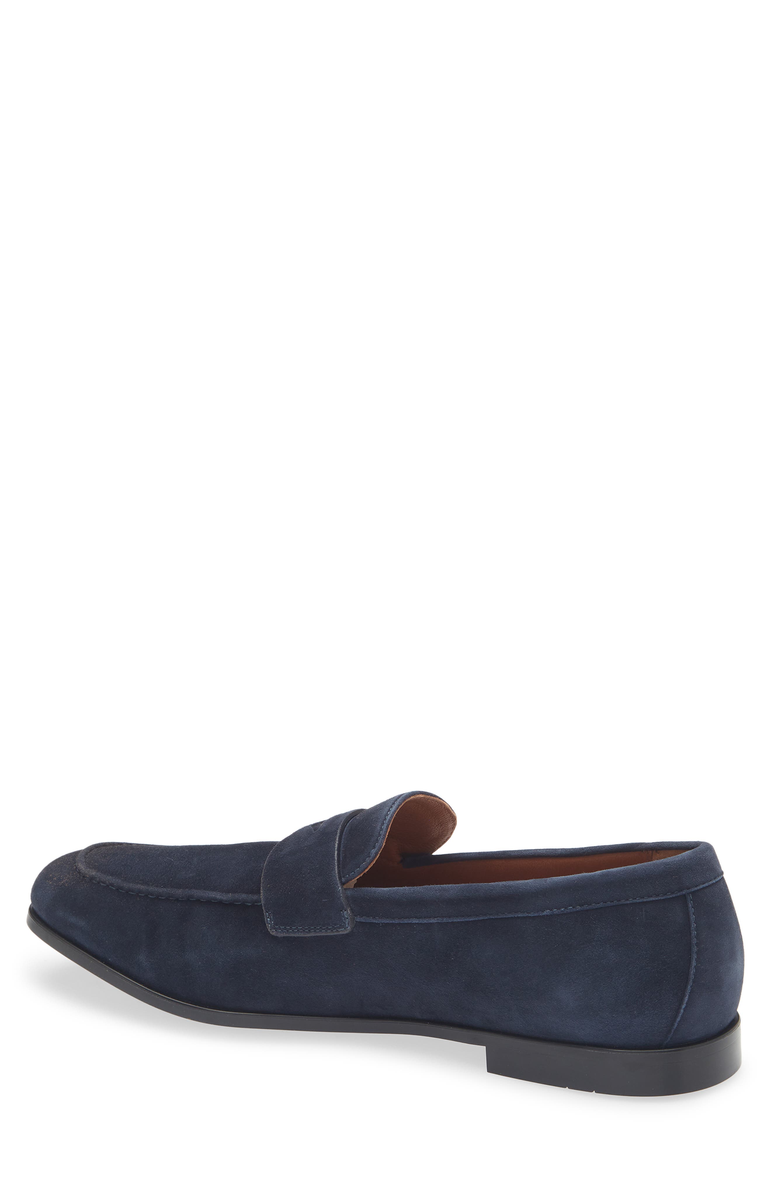 FERRAGAMO Tiberio Penny Loafer, Alternate, color, Navy Naturale Naturale
