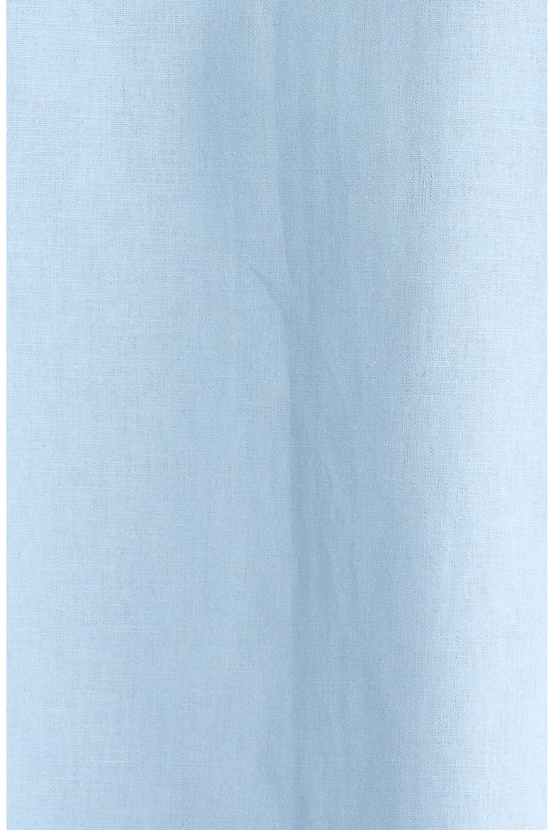 Jasmine Floral Embroidered Cotton & Linen Camp Shirt, Alternate, color, BLUE