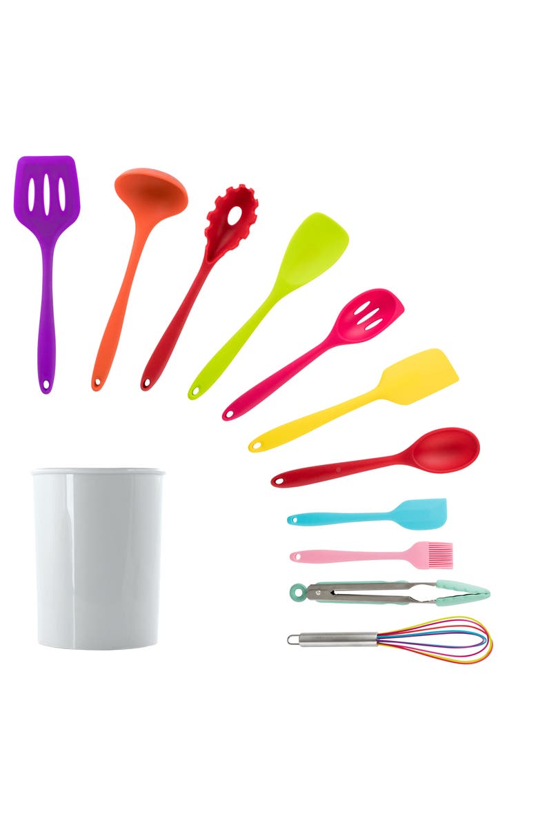 Megachef Silicone Cooking Utensils, Set of 12, Main, color, Multi
