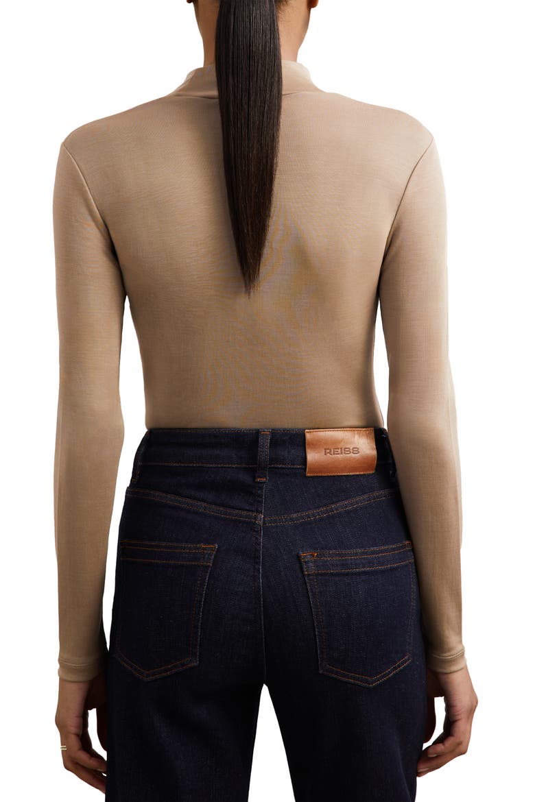 Molly Mock Neck Top, Alternate, color, CAMEL