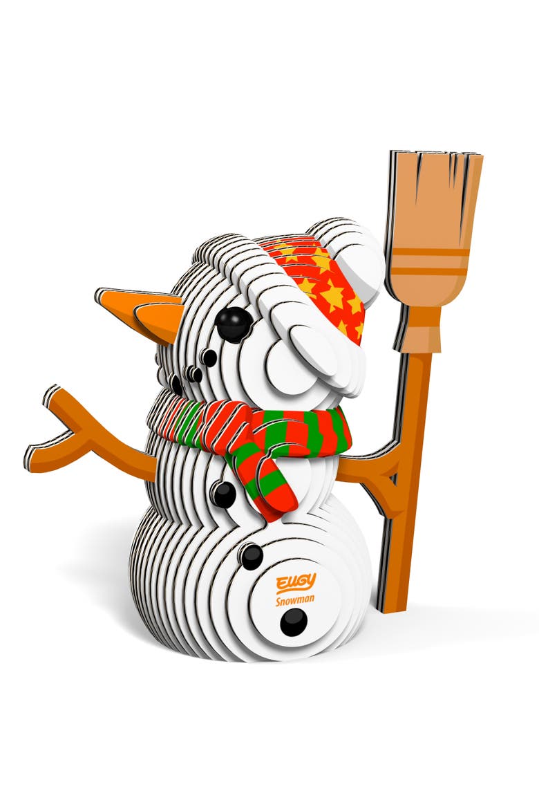 Snowman 3D Puzzle, Alternate, color, No Color