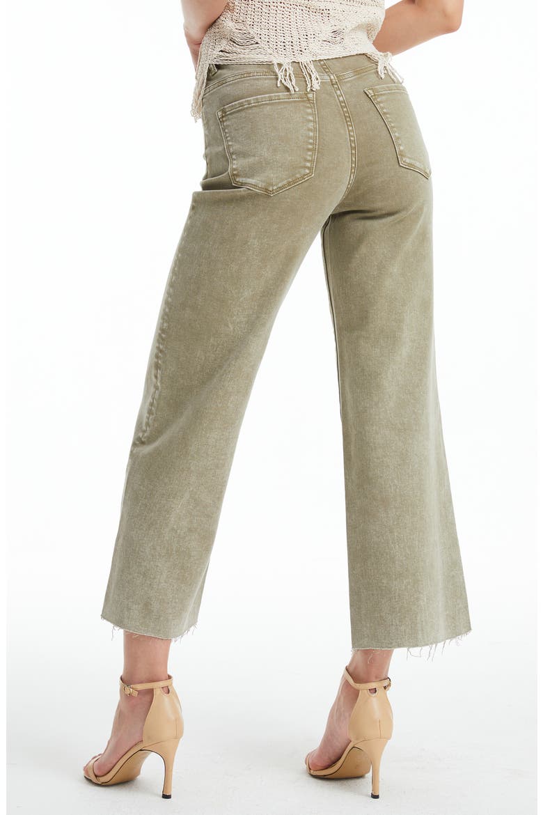 High Waist Raw Hem Ankle Wide Leg Jeans, Alternate, color, MARTINI