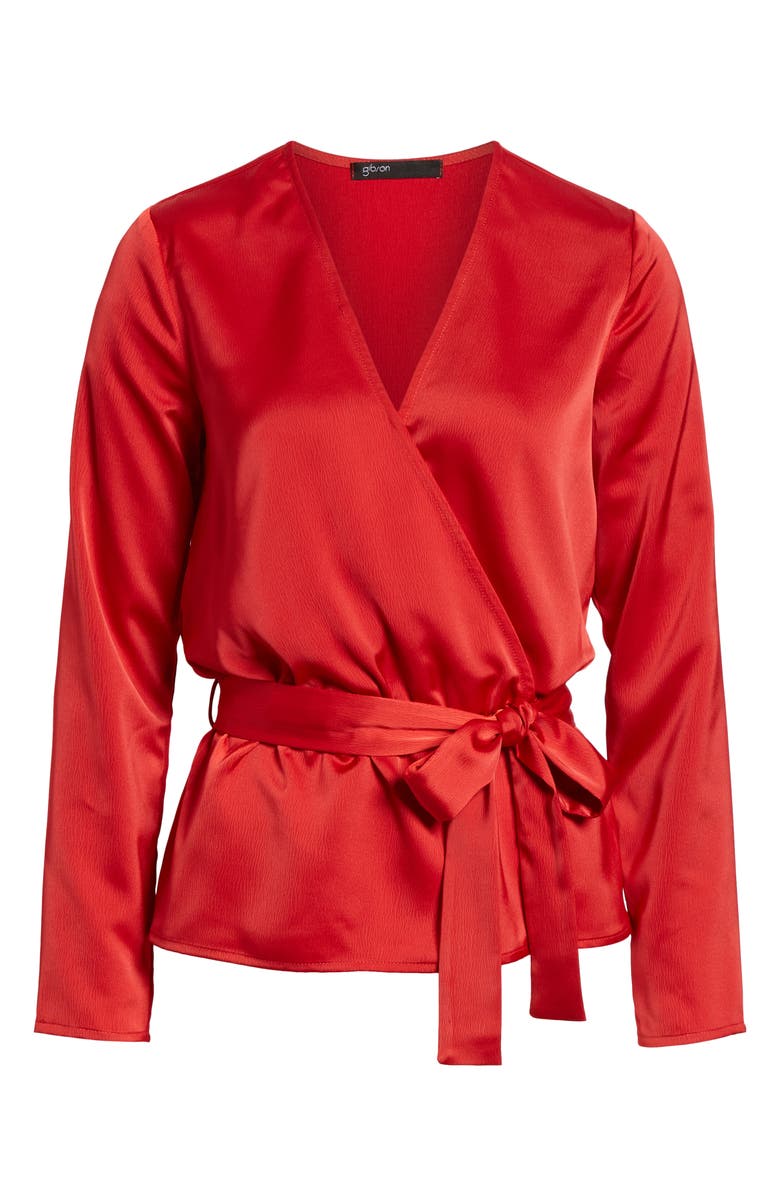 GIBSONLOOK Gibson x Glam Squad Faux Wrap Top, Alternate, color, 