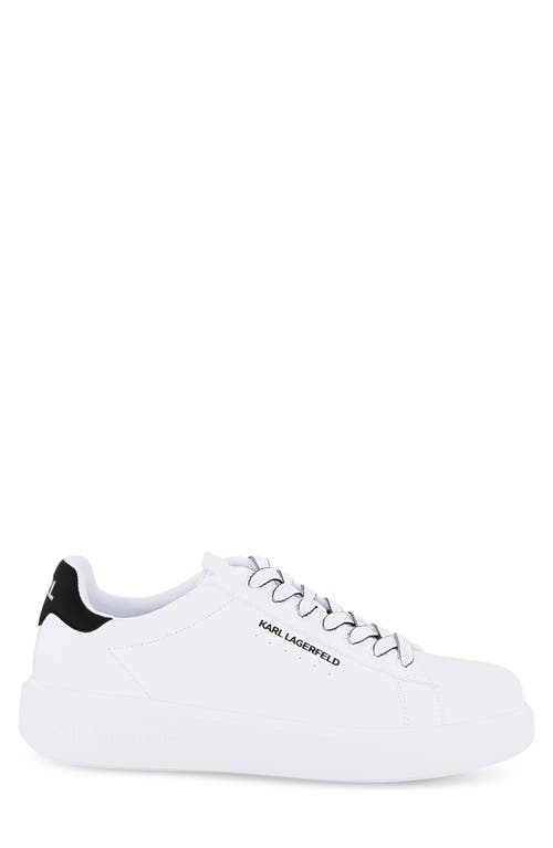 Karl Lagerfeld Paris Plain Toe Sneaker In White