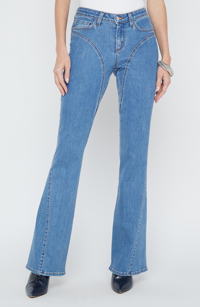 L'AGENCE Deanna Seamed Flare Jeans, Main, color, 