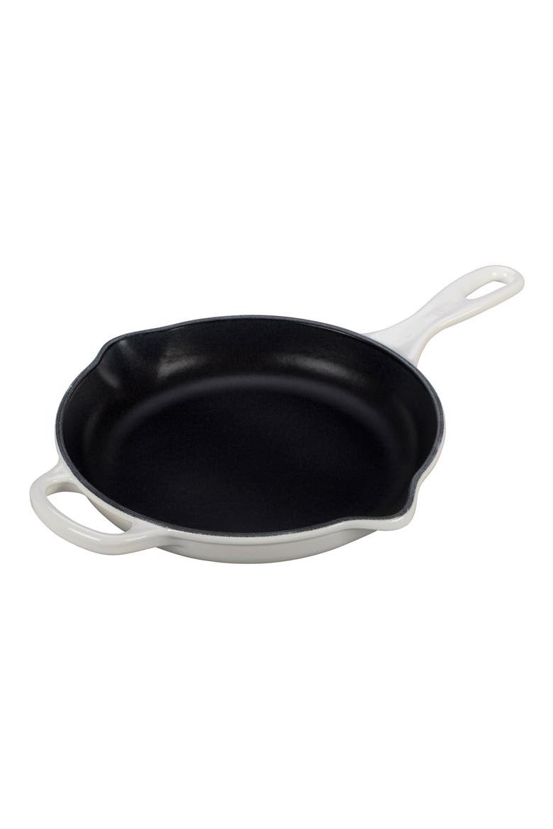 Signature 9-Inch Enamel Cast Iron Skillet, Main, color, WHITE