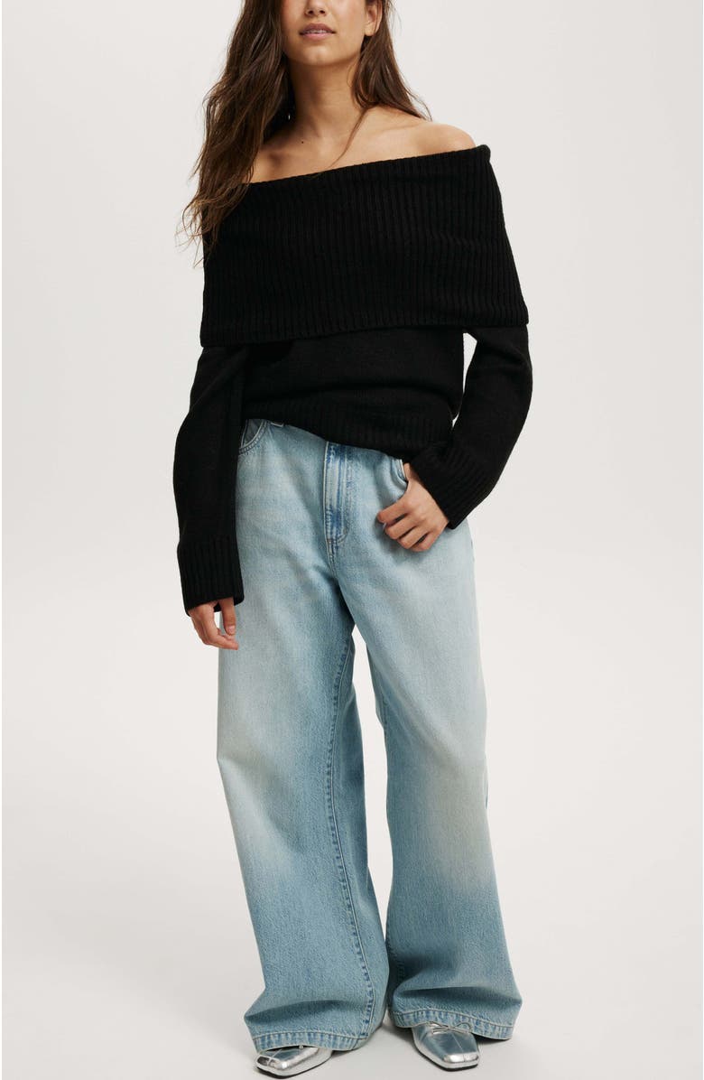Cotton On Women's Luxe Off Shoulder Pullover, Alternate, color, 