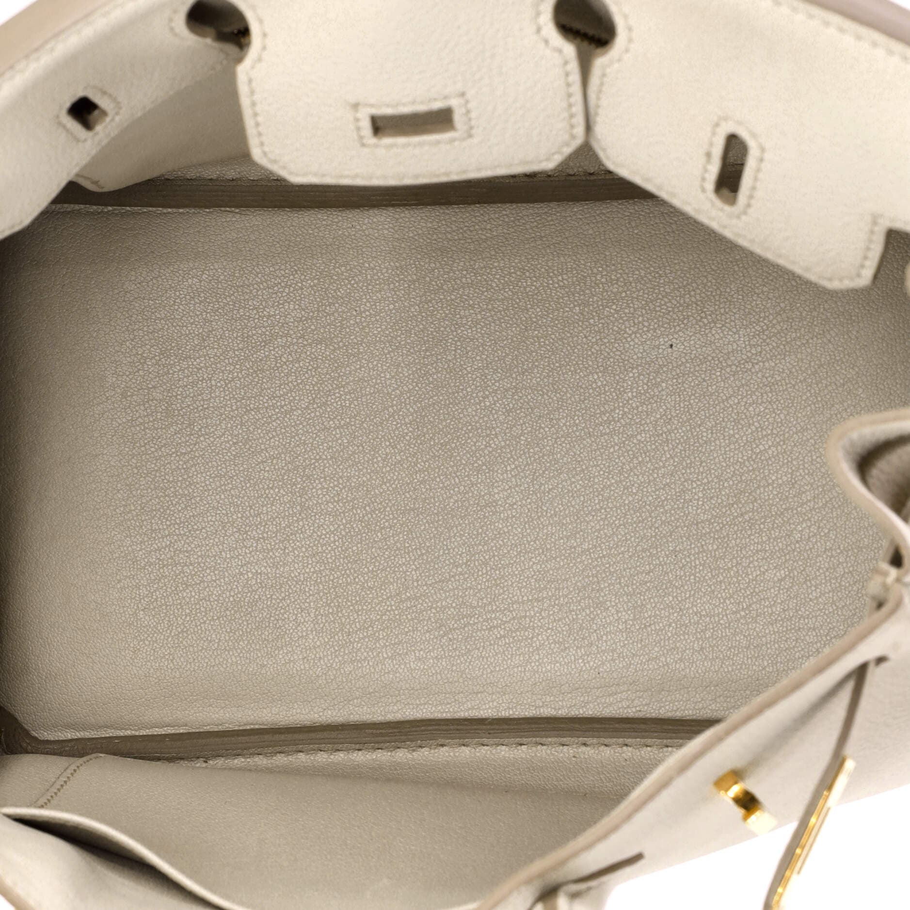 Birkin Handbag Light Togo with Gold Hardware 25, Alternate, color, White