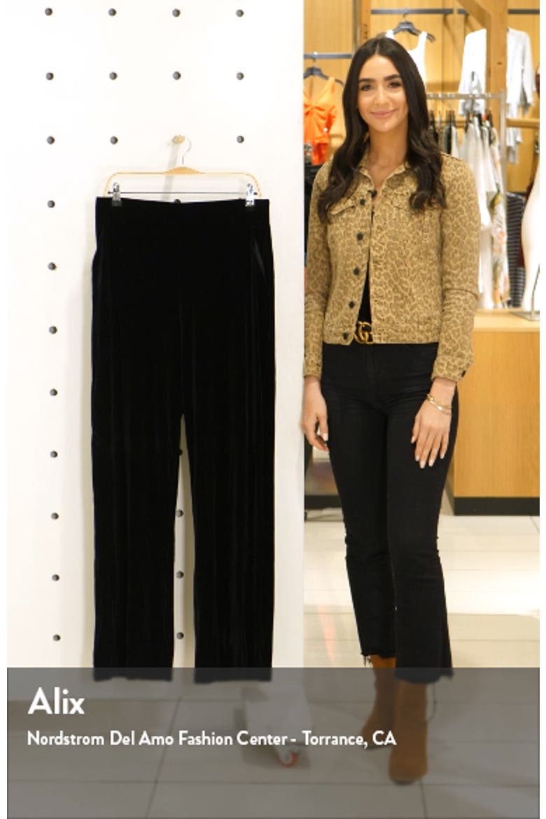 Wide Leg Velvet Trousers video