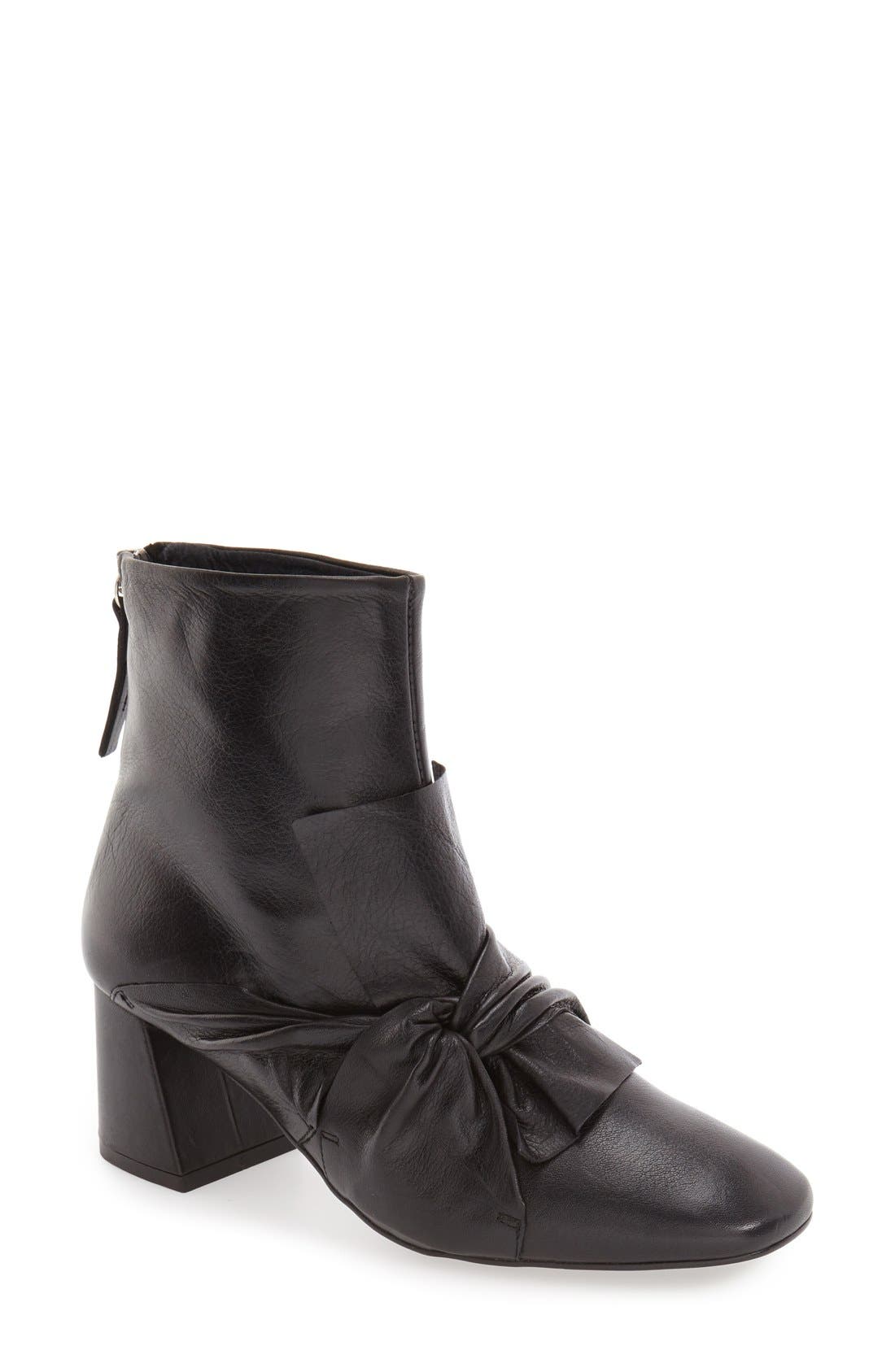 Topshop 'Marilyn' Square Toe Bow Bootie, Main, color, 