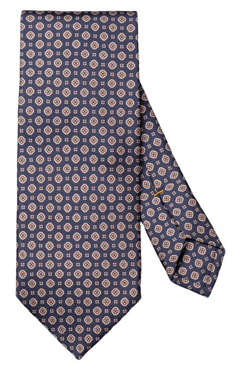 Medallion Printed Silk Tie