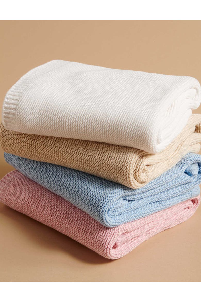 Textured Knit Blanket, Alternate, color, Pink Melange