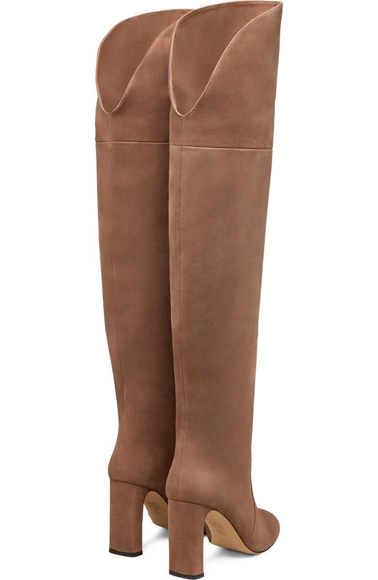 Stuart Weitzman Babette Over the Knee Tubo 85 Boot, Alternate, color, Taupe Suede