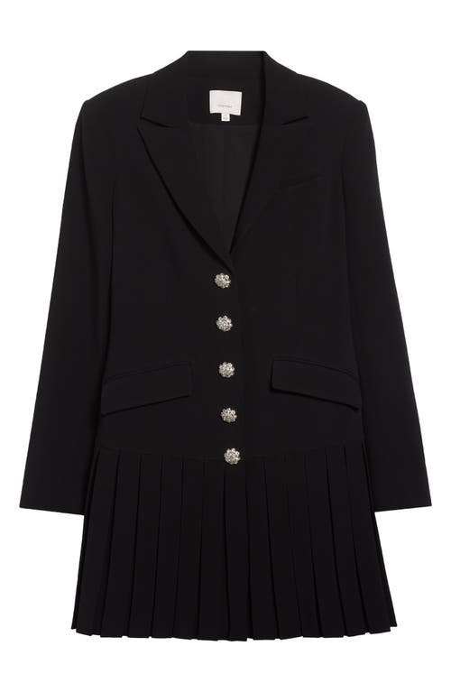 Cinq À Sept Saule Pleated Blazer Dress In Black