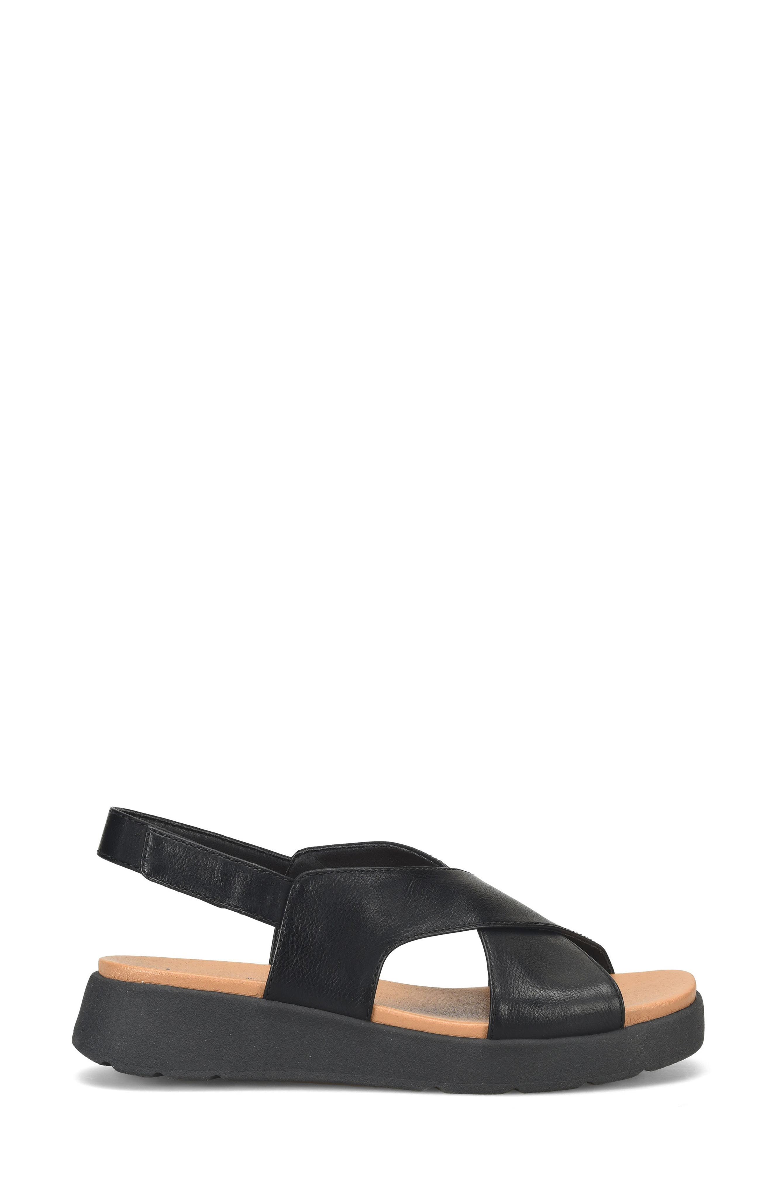 B O C BY BØRN Mattie Crisscross Slingback Sandal, Alternate, color, Black