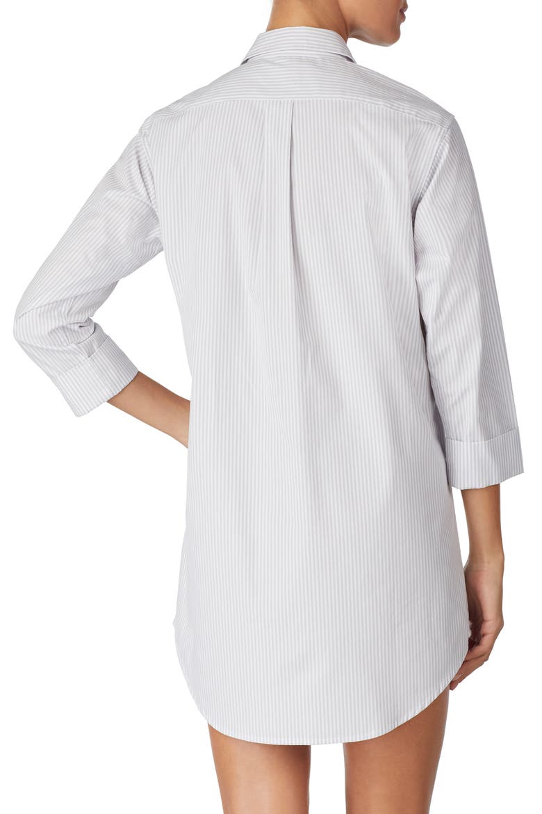 Cotton Poplin Sleep Shirt, Alternate, color, GREY