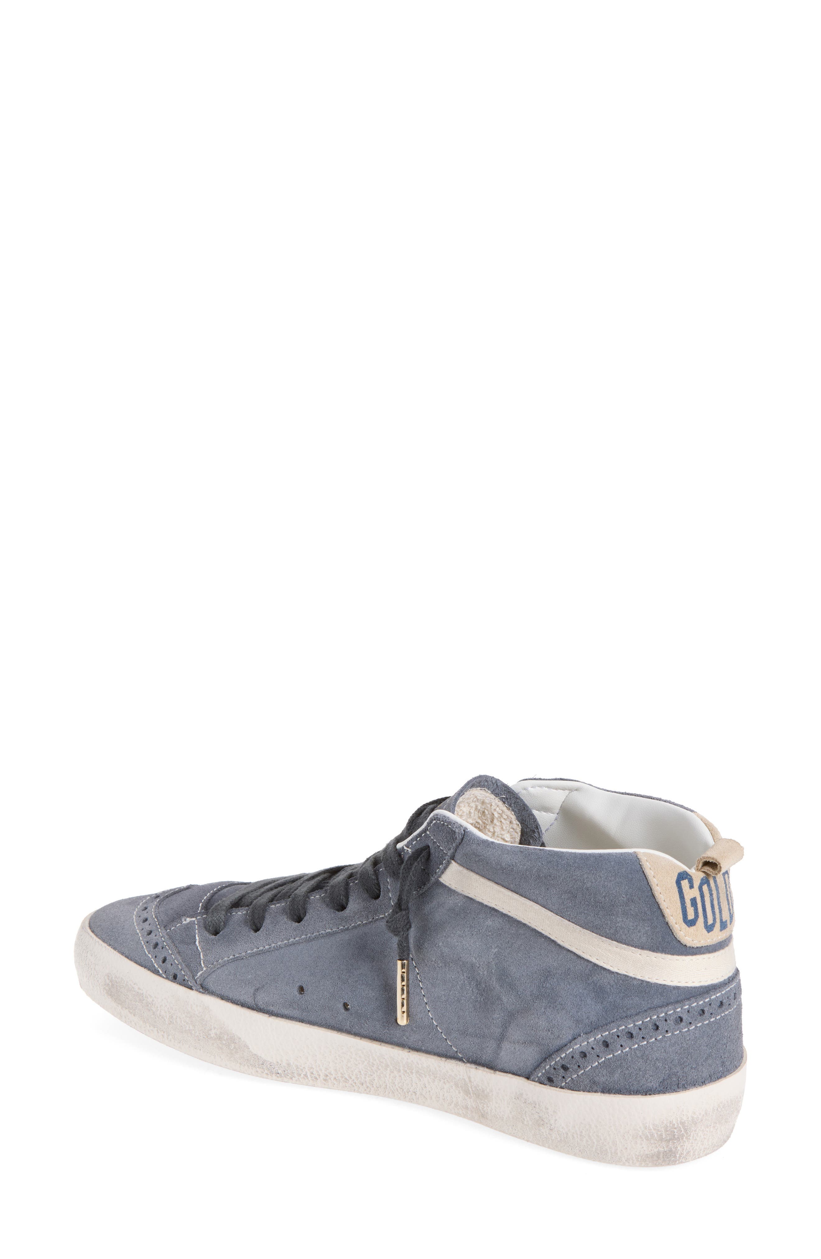 Glitter Star Mid Sneaker, Alternate, color, BLUE/ SILVER/ BEIGE