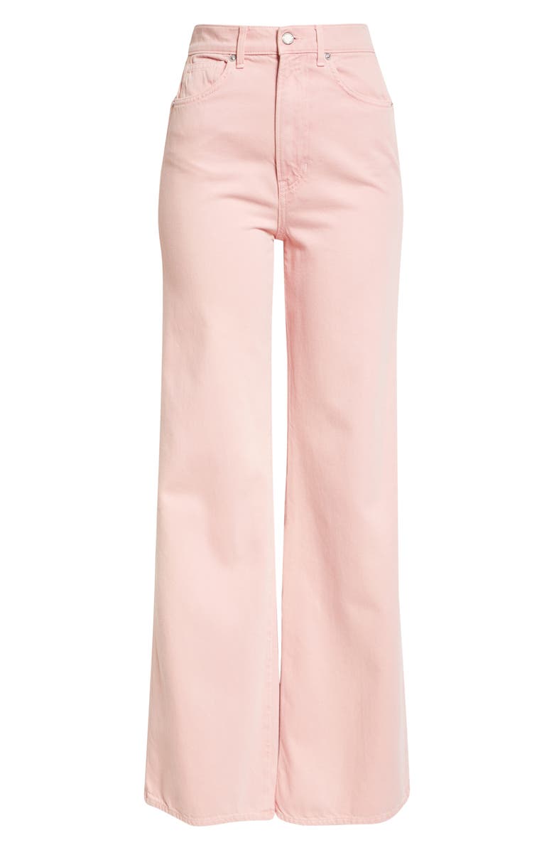 Veronica Beard Taylor High Waist Wide Leg Jeans, Alternate, color, Petal