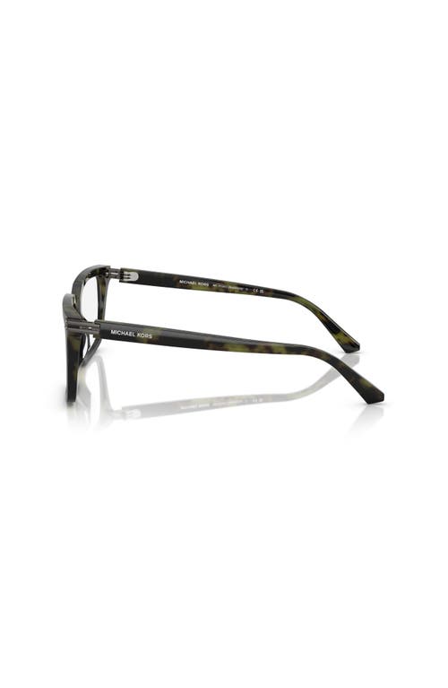 Michael Kors 55mm Square Optical Glasses In Green