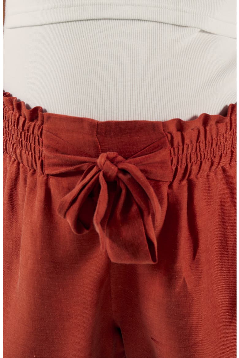 Maternity Twill Smock Shorts Nubie, Alternate, color, Copper
