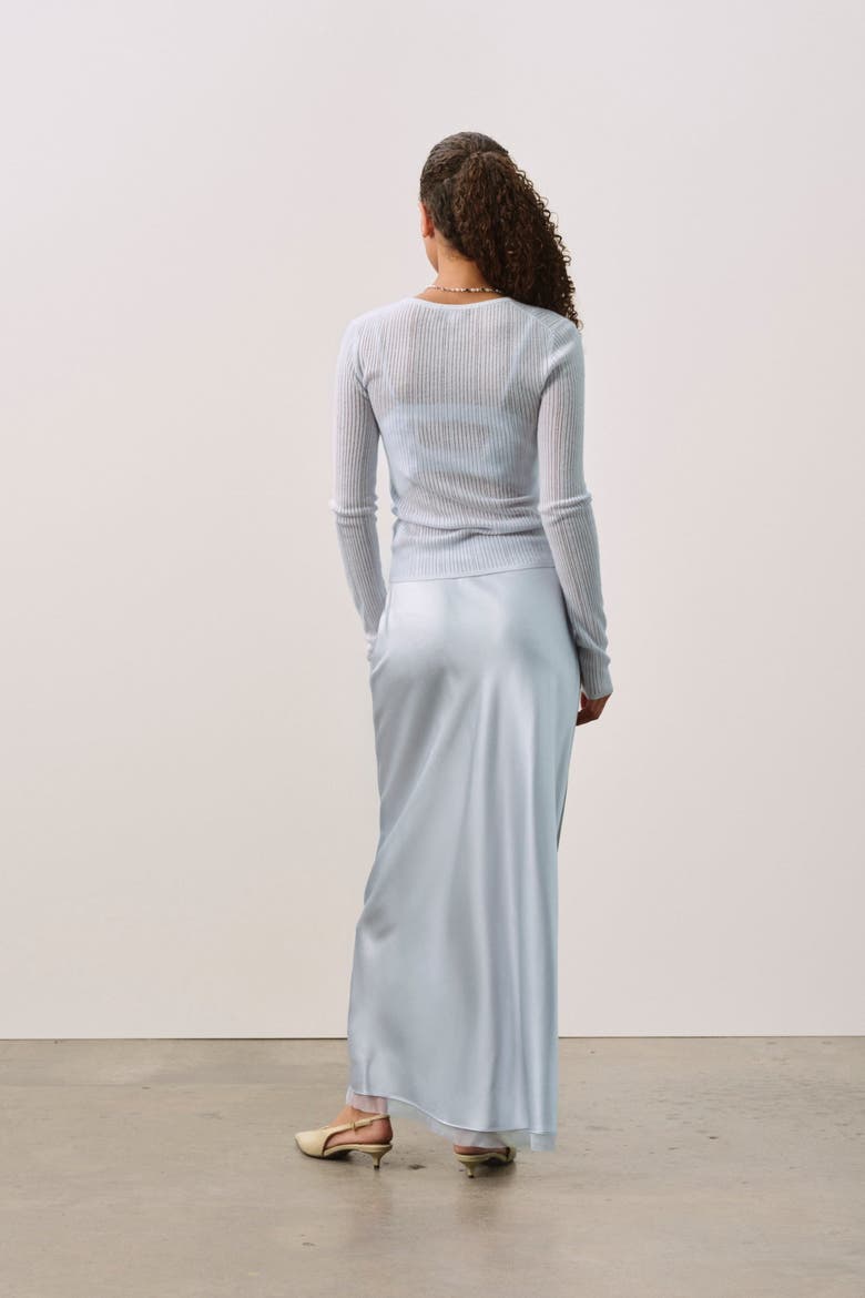 ADERYN SILK SKIRT, Alternate, color, Cloud