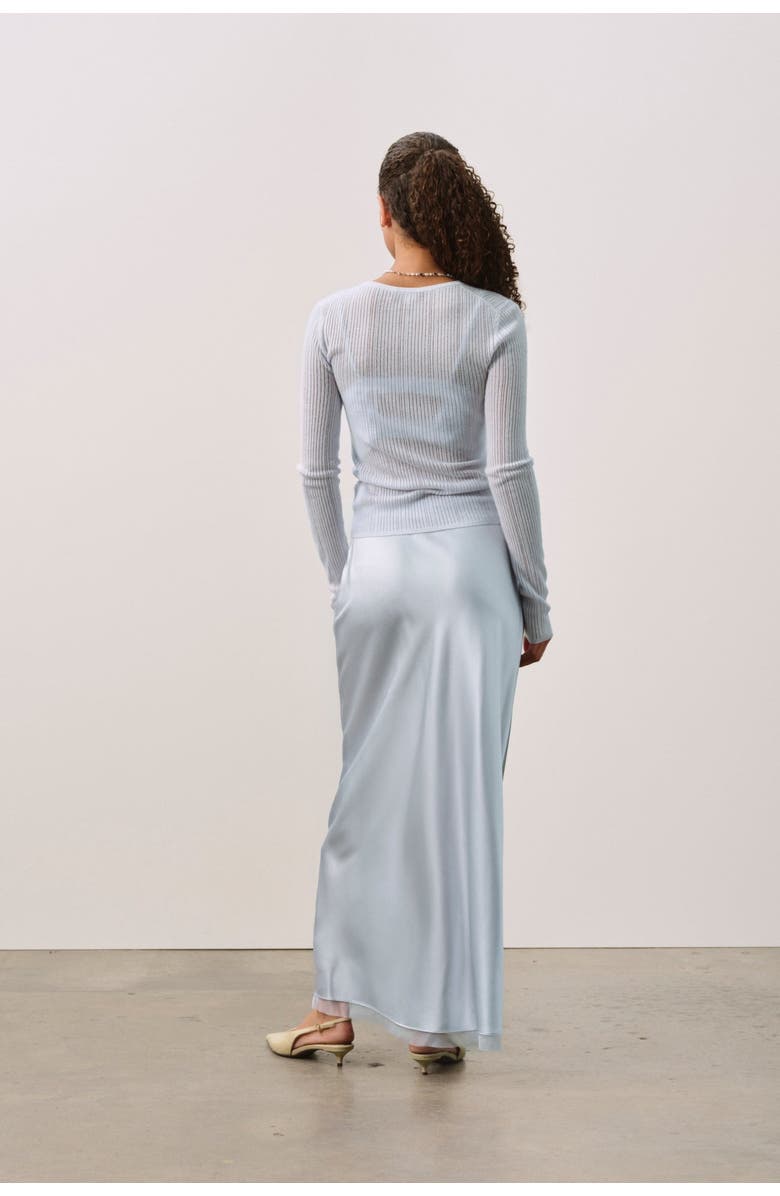 NAKED CASHMERE ADERYN SILK SKIRT, Alternate, color, Cloud